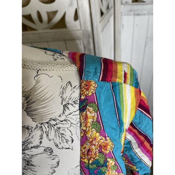 Roper Duster Long Top Rainbow Floral Colorful Size XL - Picture 5 of 7